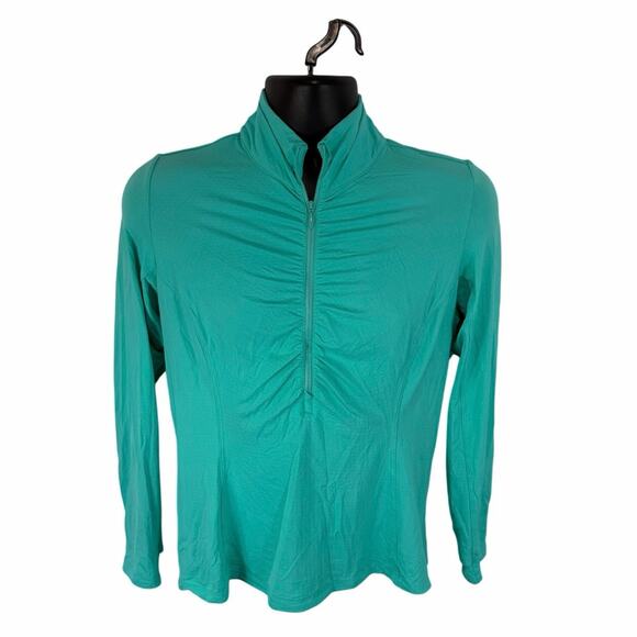 Ibkul Performance Half Zip Pullover Light Blue / Teal Size Large Womens - Picture 1 of 13